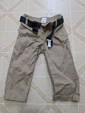 Ralph Lauren Tan Chino Pants with Navy Waist Tie